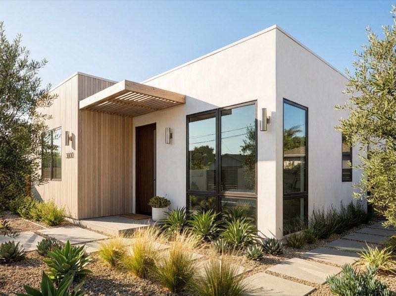 Detached guest house ADU design concept with private entry