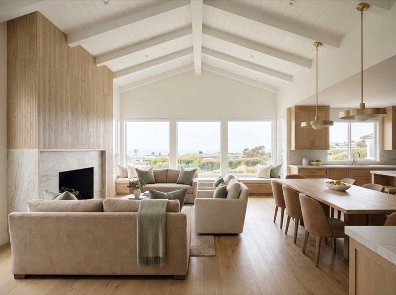 Whole-home remodel design concept with open living space