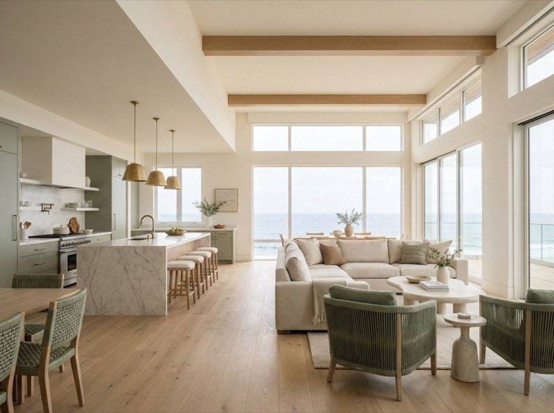 Open-concept whole-home remodel design concept