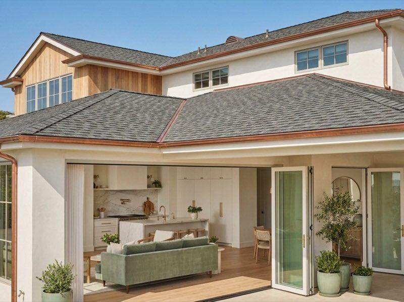 Architectural shingle roofing design concept